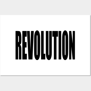 Revolution (Black Block Text) Posters and Art